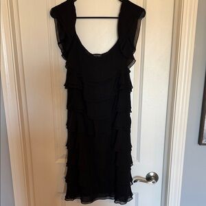 White House Black Market Layered Black Mini Dress